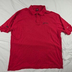 Nike Team x Angels Mens Size 2XL Red Polo Shirt Short Sleeve Lightweight Dri Fit